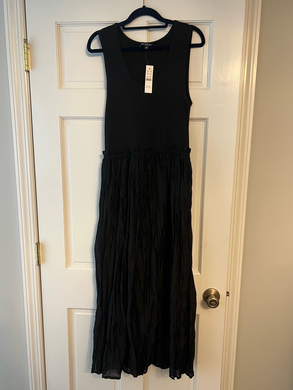NWT J.Crew gathered-waist mixy dress